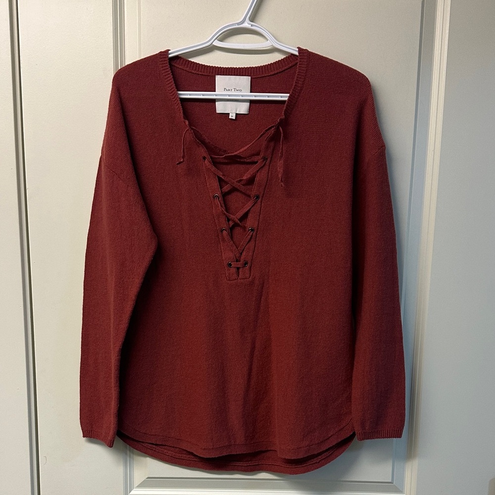 Part Two lace up sweater